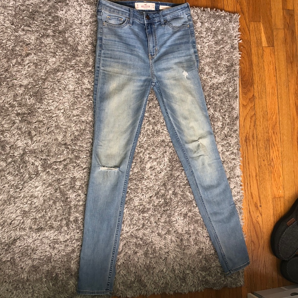 Light Denim Hollister Skinny Jeans Size 1 Regular